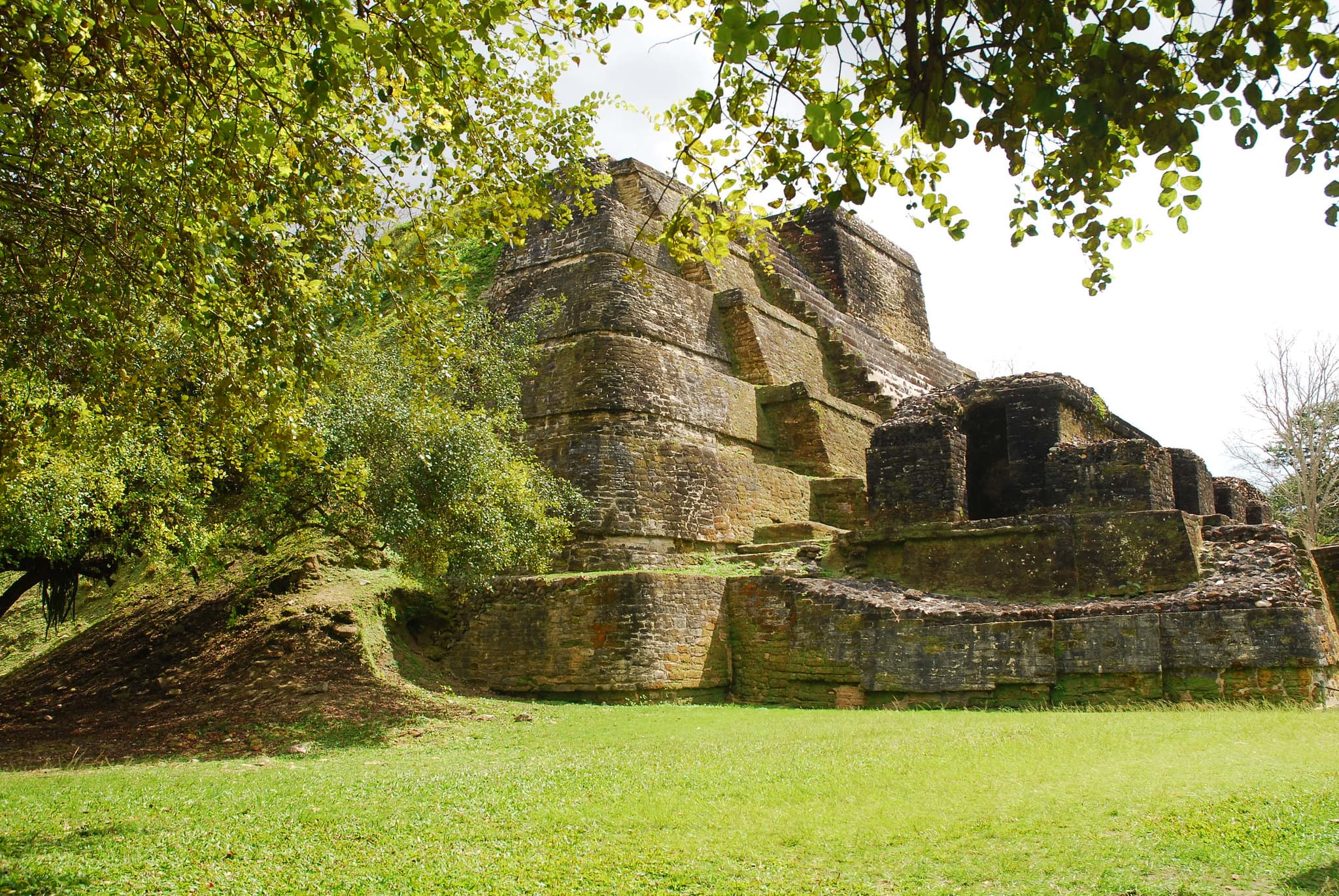 Stone steps of the Altun Ha plaza temples