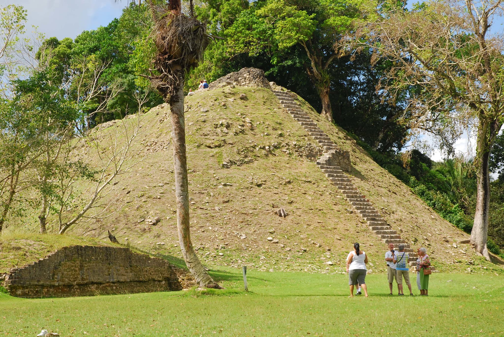 Visitors exploring the Altun Ha ruins