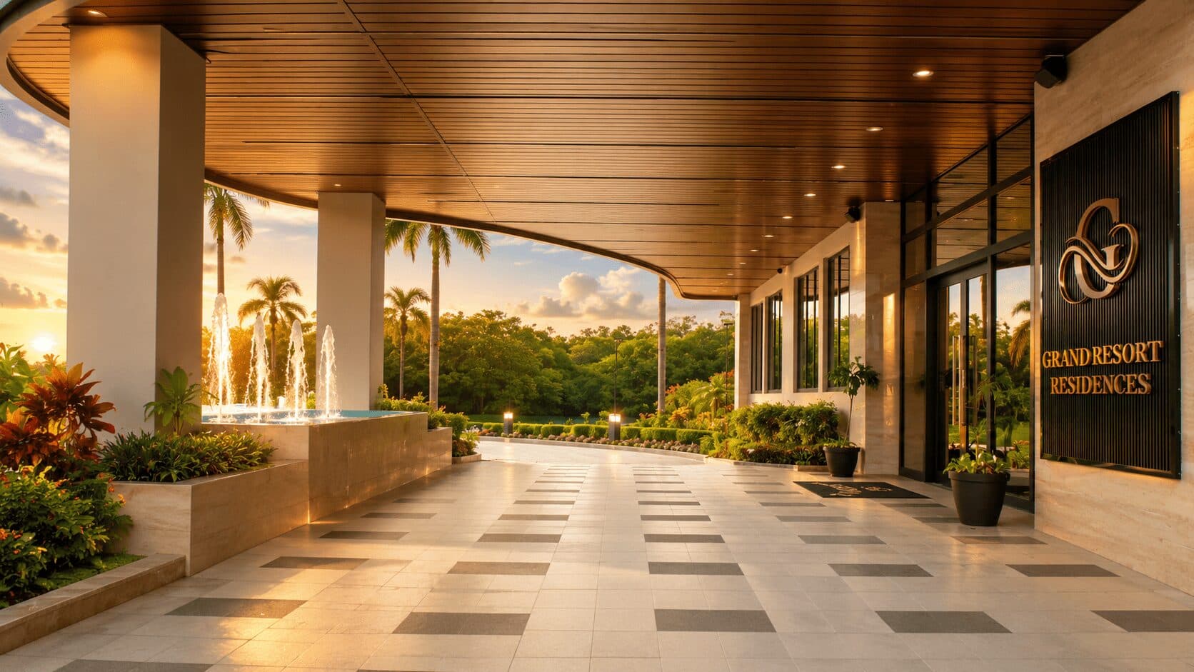 Guest arrival moment at Grand Resort for relocation stays
